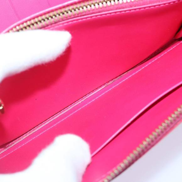 LOUIS VUITTON Monogram Vernis Eldridge Wallet Fuchsia Pink M91240 LV Auth 93651 - Picture 11 of 16